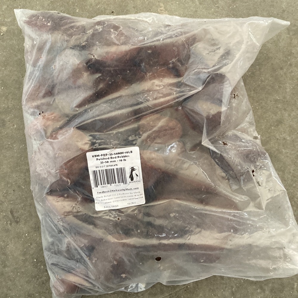 Koltose by Mash Polished Red Pebbles 10lb 25-50mm Decorative Stones KBM-PRP